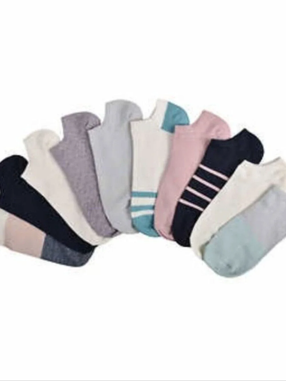 Lucky Brand Men’s 10-Pack Low-Cut No-Show Socks - White, Gray, Pink